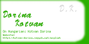 dorina kotvan business card